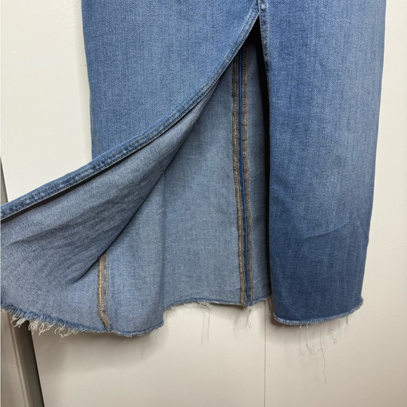 Pilcro - The Madi Front-Slit Denim Dress Strapless Western Boho - XSP - Picture 5 of 15